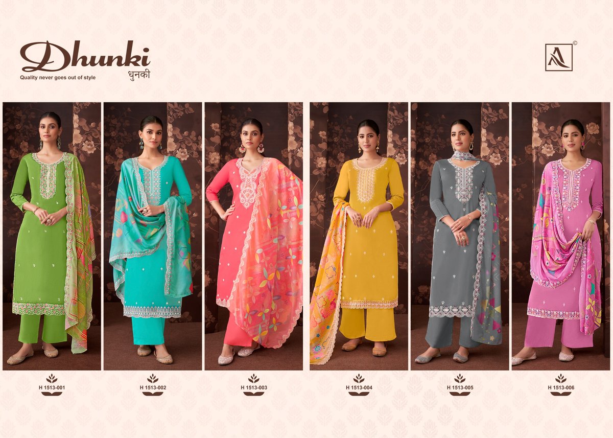 ALOK SUIT DHUNKI H-1513-001 TO H-1513-006 7