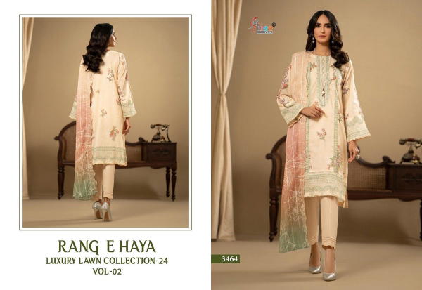 SHREE FAB RANG E HAYA LUX LAWN COLLECTION VOL-02 3464 TO 3469