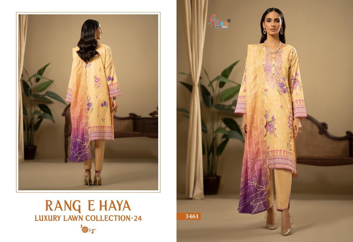 SHREE FAB RANG E HAYA LUXURY LAWN COLLECTION VOL-01 3458 TO 3463 4