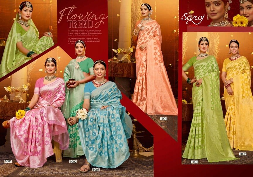 SAROJ SAREE PACIFIC COTTON VOL-4 1001 TO 1006 7