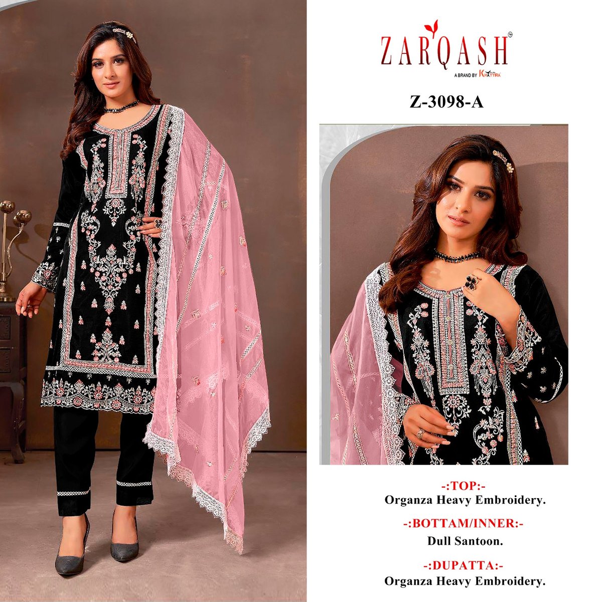 ZARQASH PAKISTANI SUIT Z-3098-A TO Z-3098-D 1