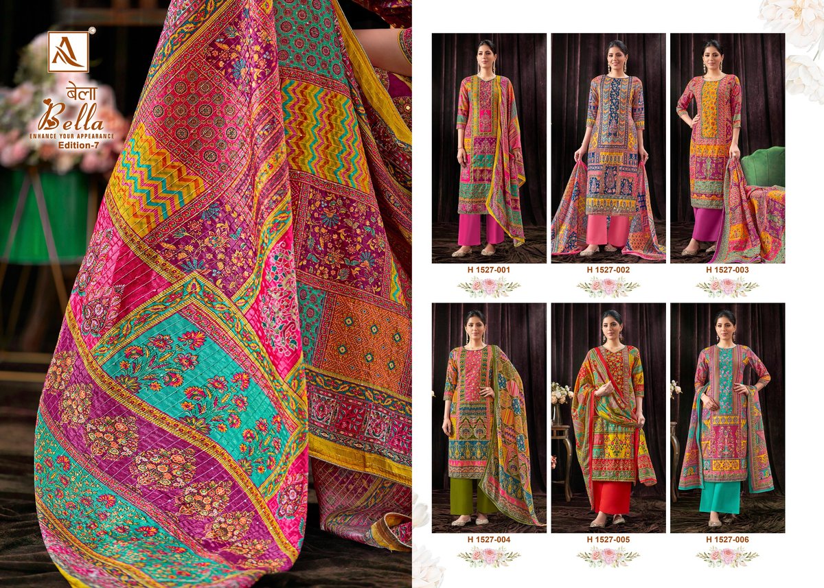 ALOK SUIT BELLA VOL-7 H-1527-001 TO H-1527-006 7