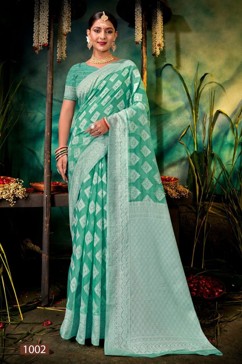 SAROJ SAREE OCEAN COTTON VOL-2 1001 TO 1006 2