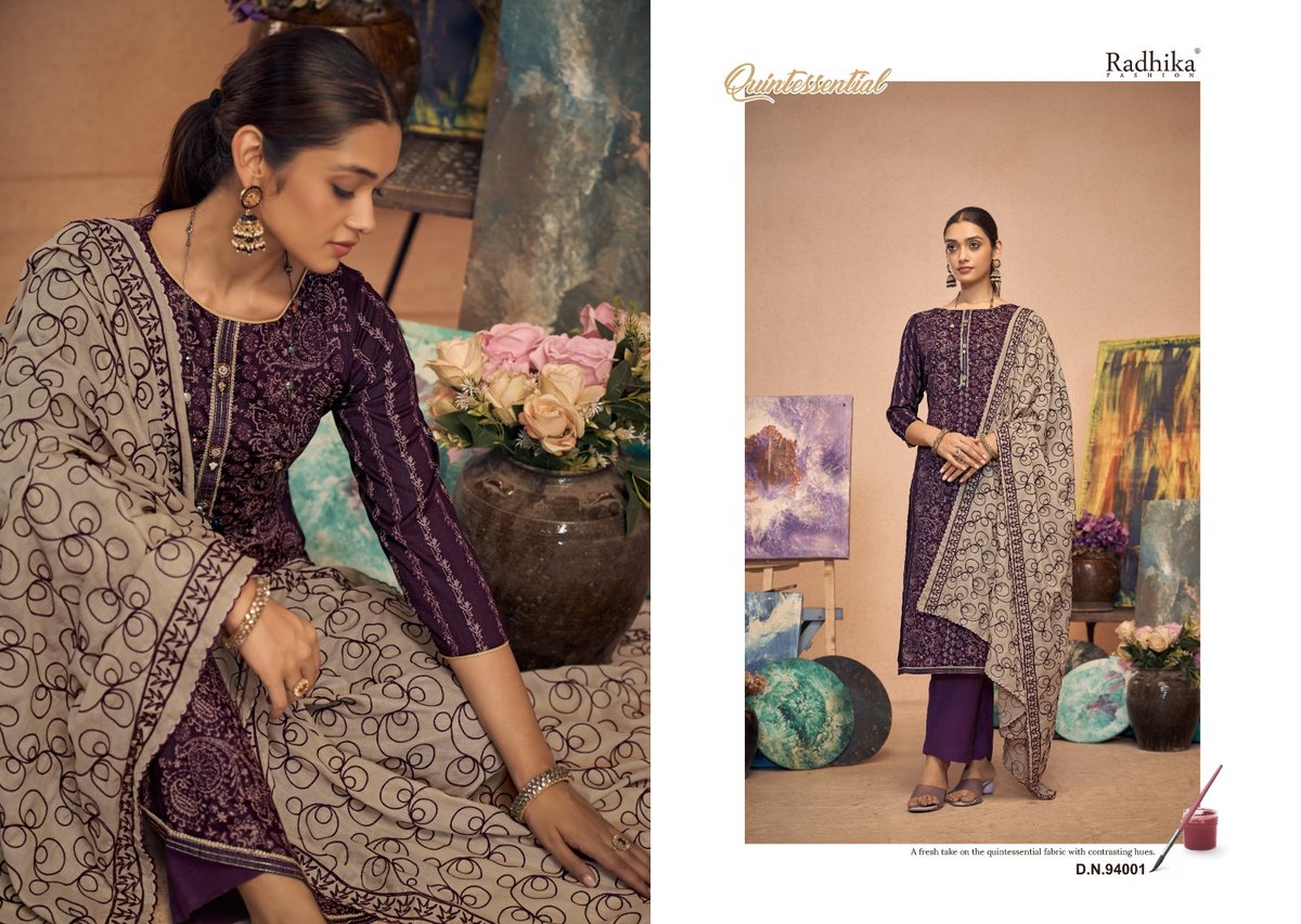RADHIKA FASHION AZARA BLACK BERRY VOL-12 94001 TO 94004 1