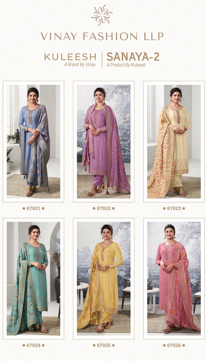 VINAY FASHION KULEESH SANAYA VOL-2 67921 TO 67926 7