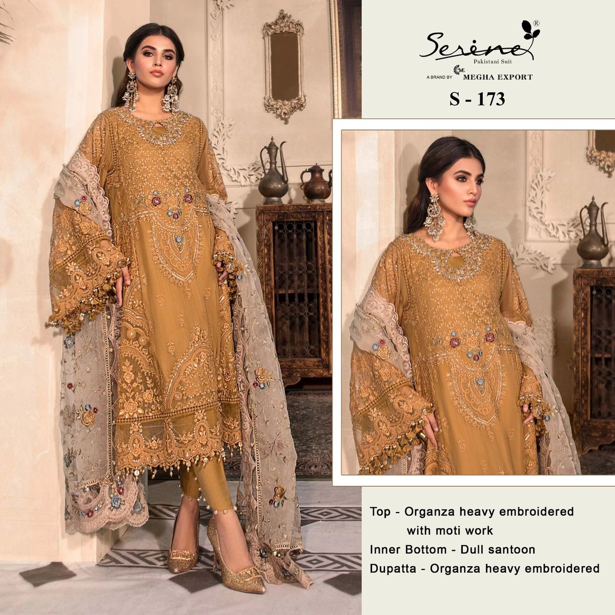 Serine Pakistani Suit S-173 Design 1