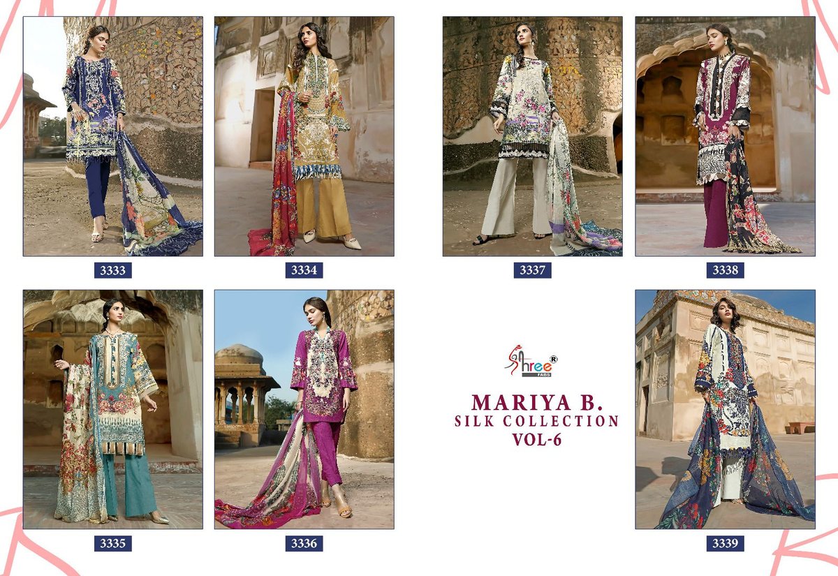 SHREE FAB MARIA B SILK COLLECTION VOL-06 3333 TO 3339 8