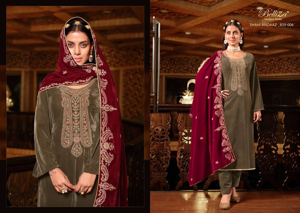 Belliza Designer Shahi Andaaz 839-001 to 839-006 Series 6