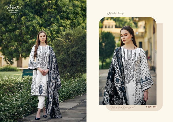 BELLIZA DESIGNER NAIRA BLACK AND WHITE-2 936-001 TO 936-008