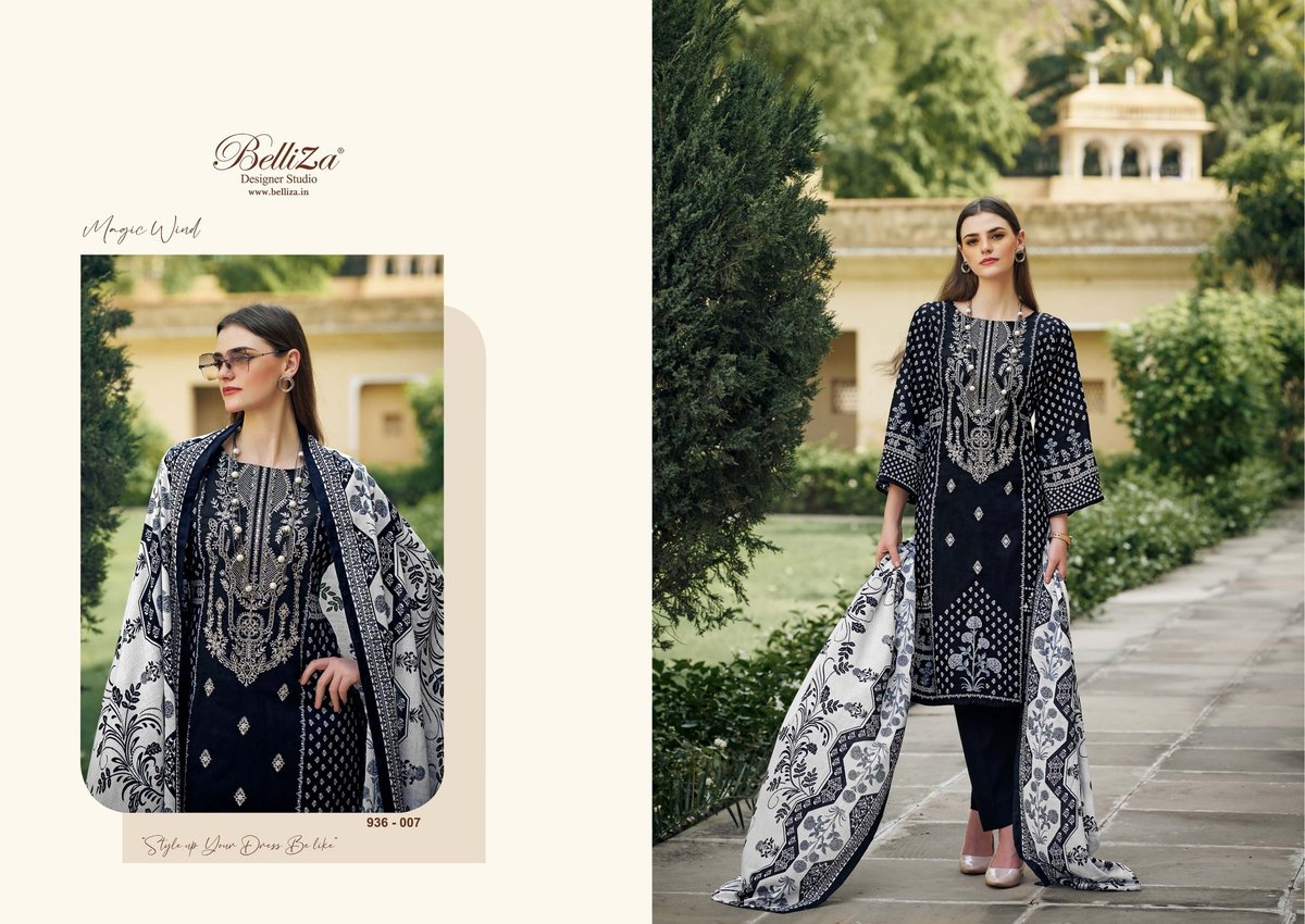 BELLIZA DESIGNER NAIRA BLACK AND WHITE-2 936-001 TO 936-008 7