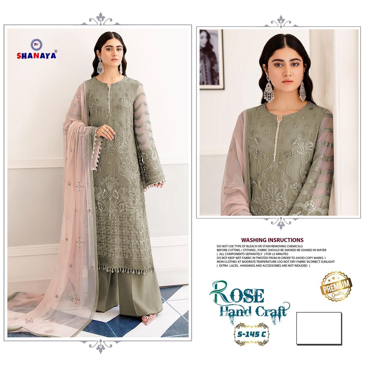 SHANAYA ROSE HAND CRAFT S-145-A TO S-145-D 3
