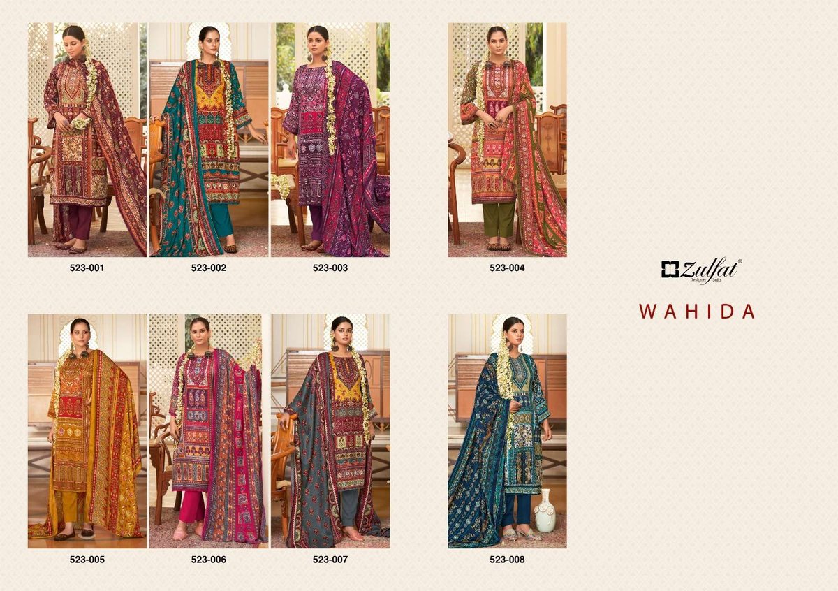 Zulfat Designer Wahida 523-001 to 523-008 Series 9