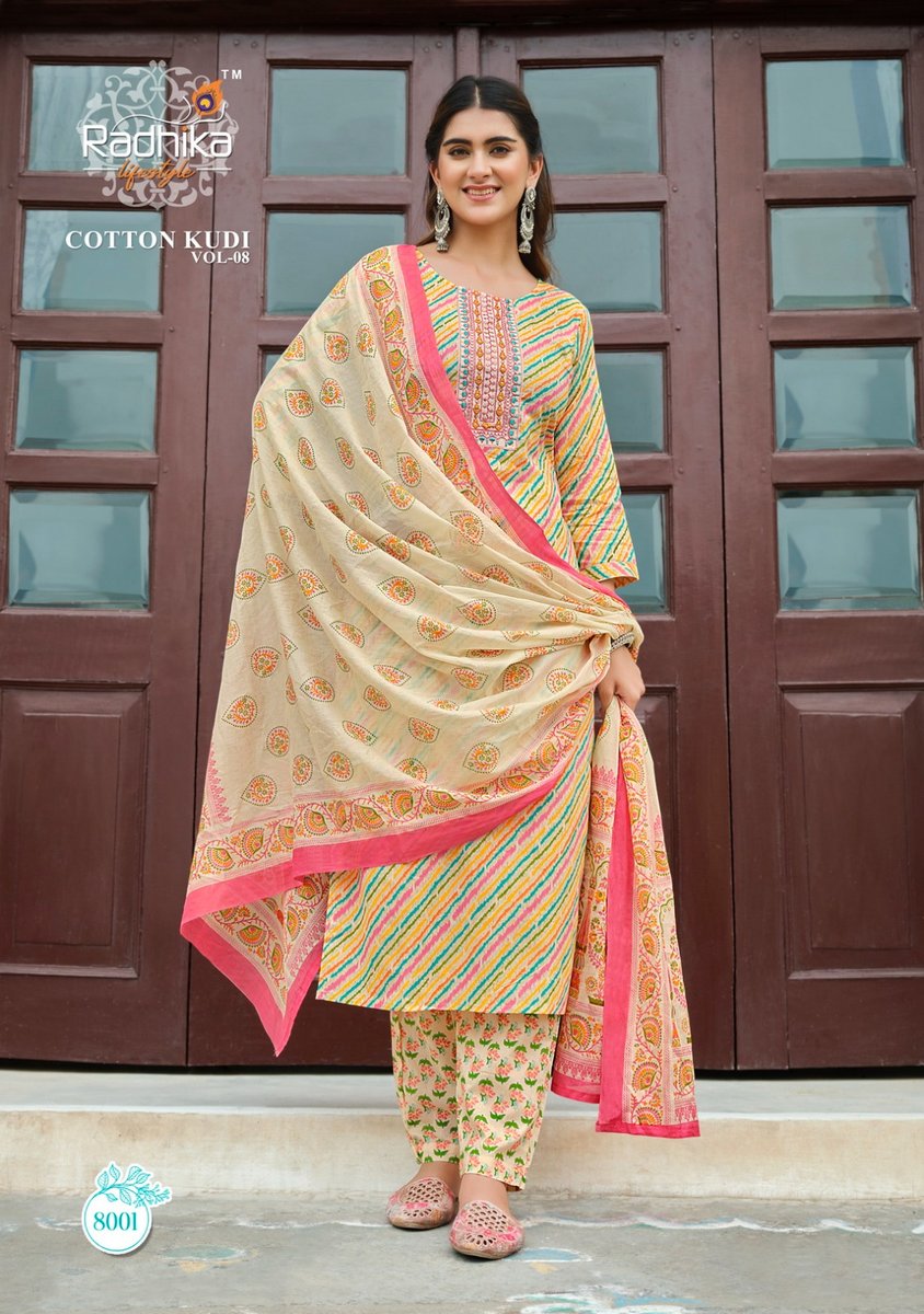 Radhika Lifestyle Cotton Kudi Vol-8 8001-8008 Series 1