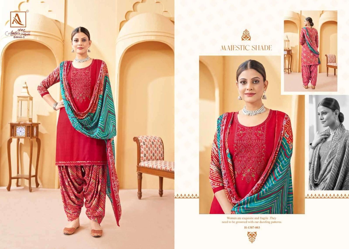 Alok Suit Amber Patiyala Edition Vol-3 1387-001 to 1387-008 Series 3