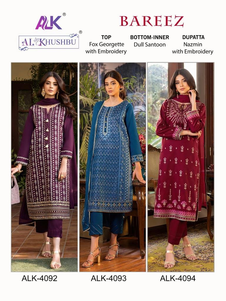 AL KHUSHBU BAREEZ VOL-1 4092 TO 4094 4