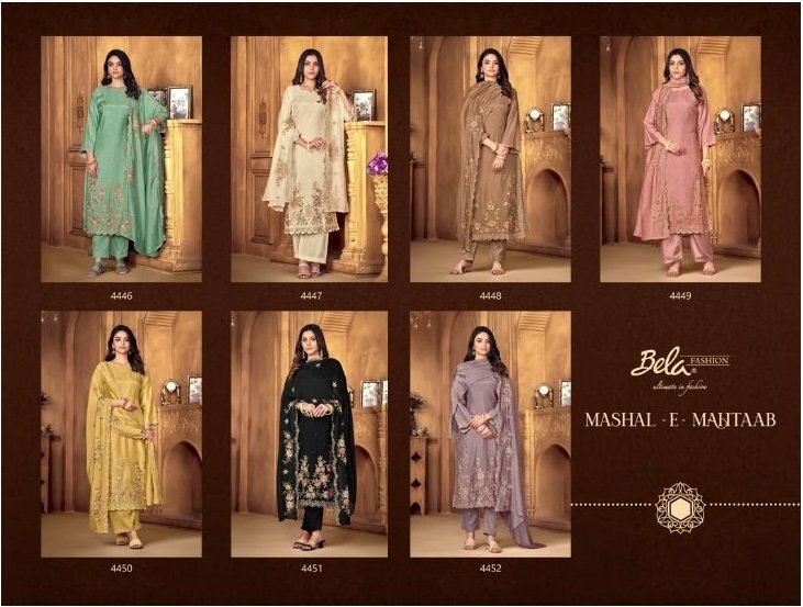 BELA FASHION MASHAL A MAHTAAB 4446 TO 4452 8