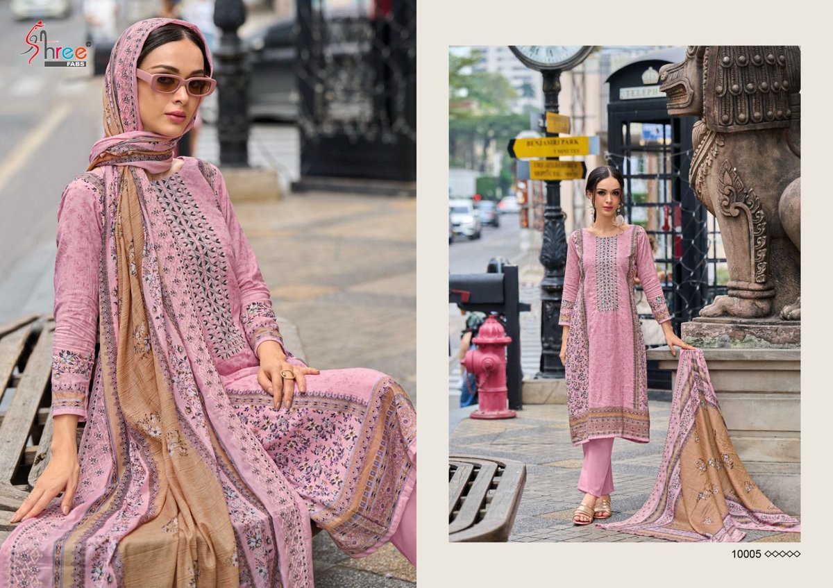 SHREE FAB BIN SAEED LAWN COLLECTION VOL-10 10001 TO 10006 5