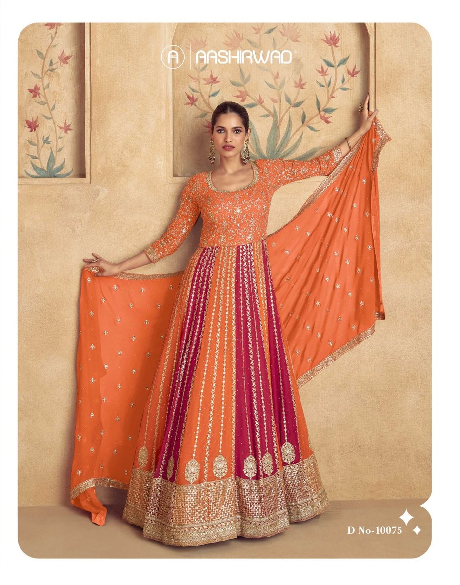 AASHIRWAD CREATION MAHARANI GOLD 10072-10073 2
