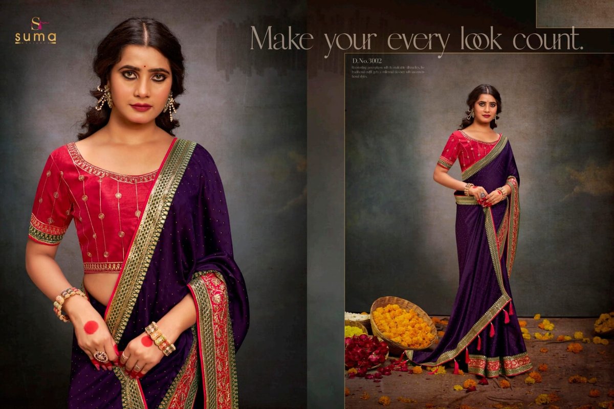 SUMA DESIGNER SILK SANCHI 3001 TO 3009 2