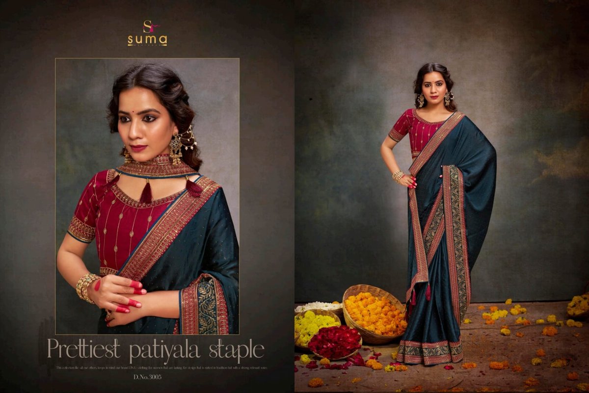 SUMA DESIGNER SILK SANCHI 3001 TO 3009 5