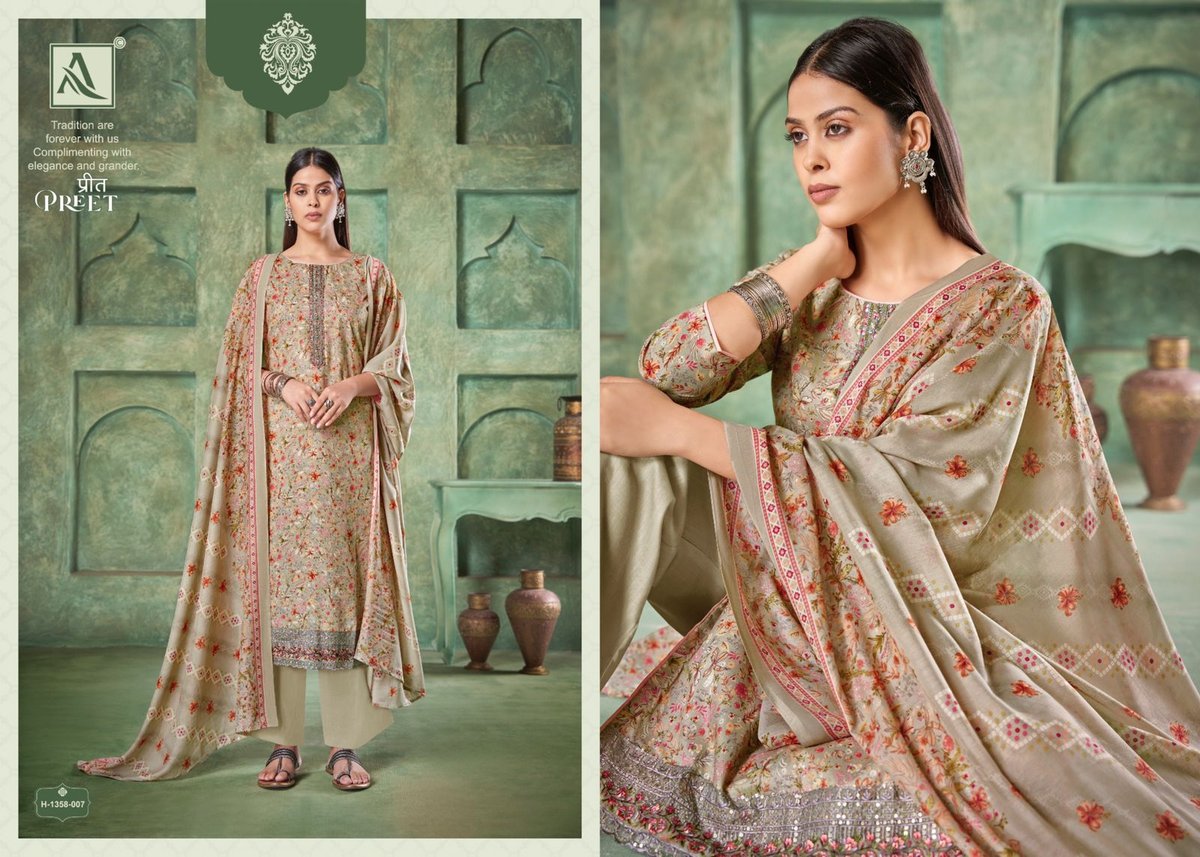 ALOK SUIT PREET H-1358-001 TO H-1358-008 7
