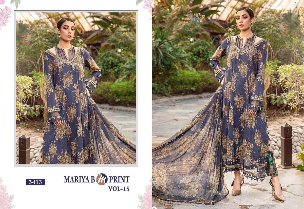SHREE FAB MARIA B M PRINTS VOL-15 3413 TO 3419 1