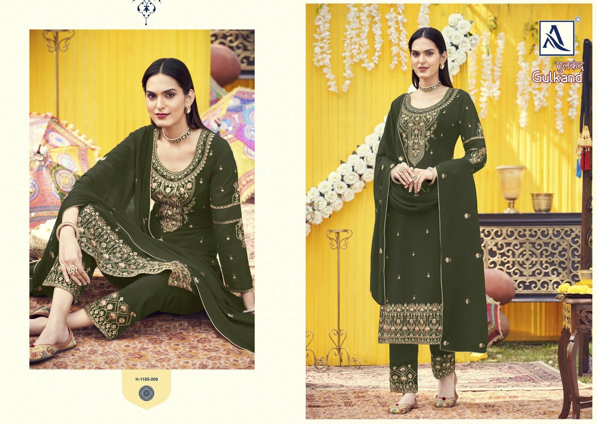 ALOK SUIT GULKAND EDITION - 2 H-1185-001 TO H-1185-006 6