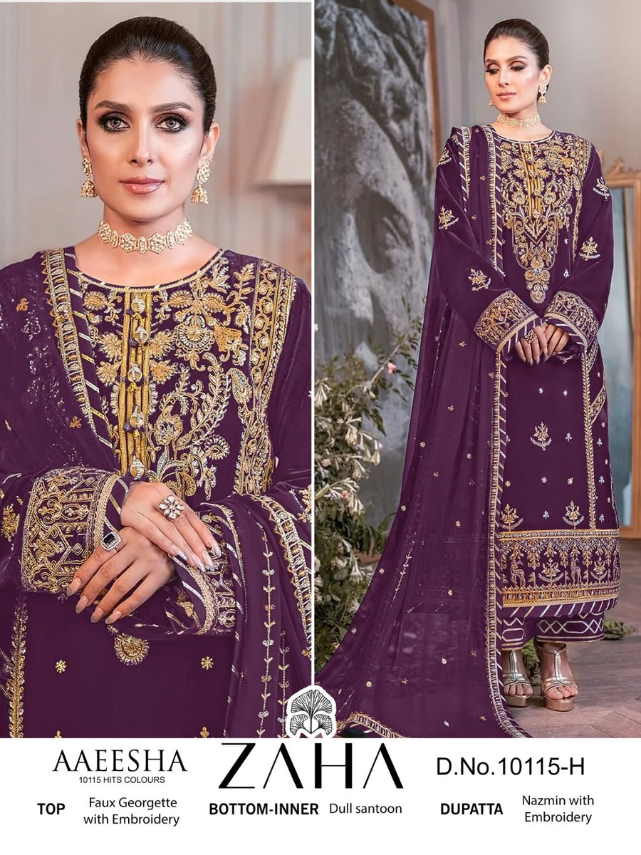 ZAHA AAEESHA 10115-E TO 10115-H 4