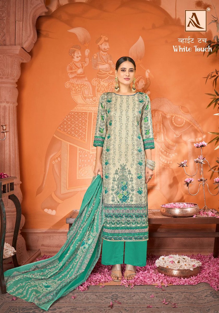 ALOK SUIT WHITE TOUCH H-1478-001 TO H-1478-006 1
