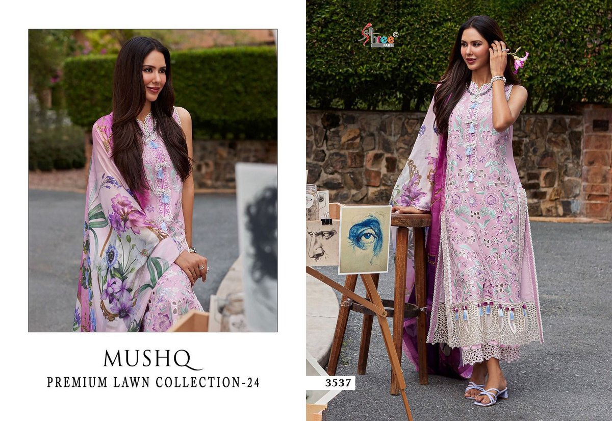 SHREE FABS MUSHQ PREMIUM LAWN COLLECTION-24 3533 TO 3538 5