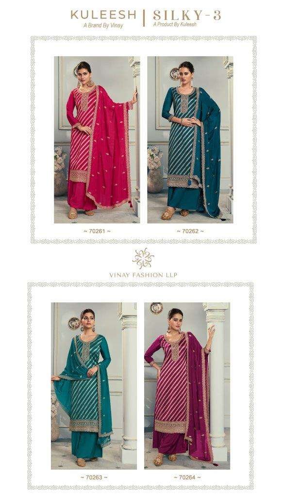 VINAY FASHION KULEESH SILKY VOL-03 70261 TO 70264 5