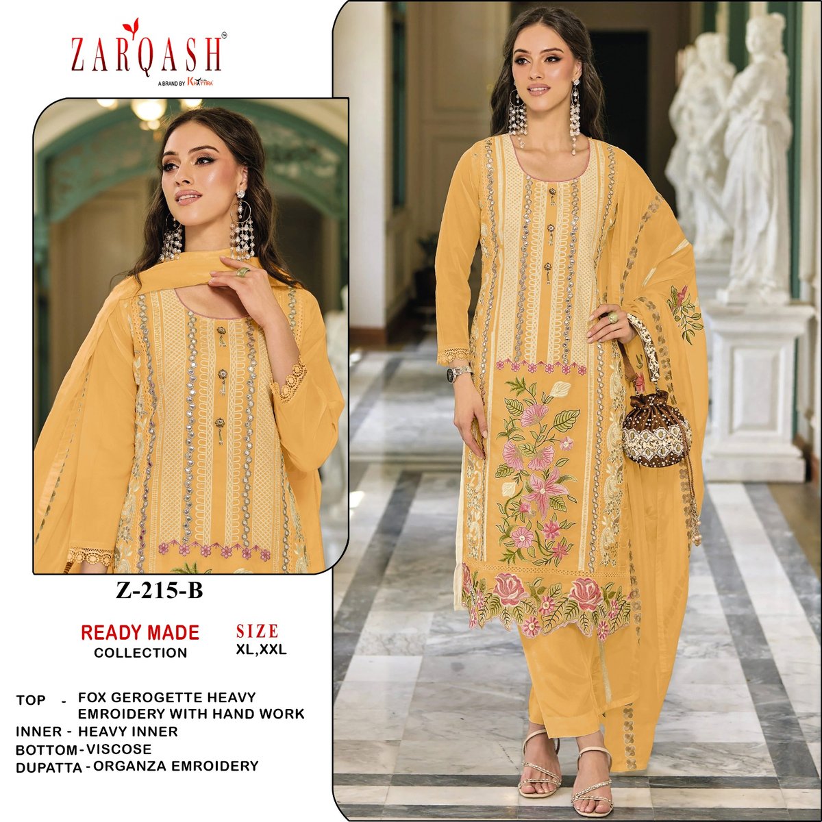 ZARQASH READYMADE COLLECTION Z-215-A TO Z-215-C 2