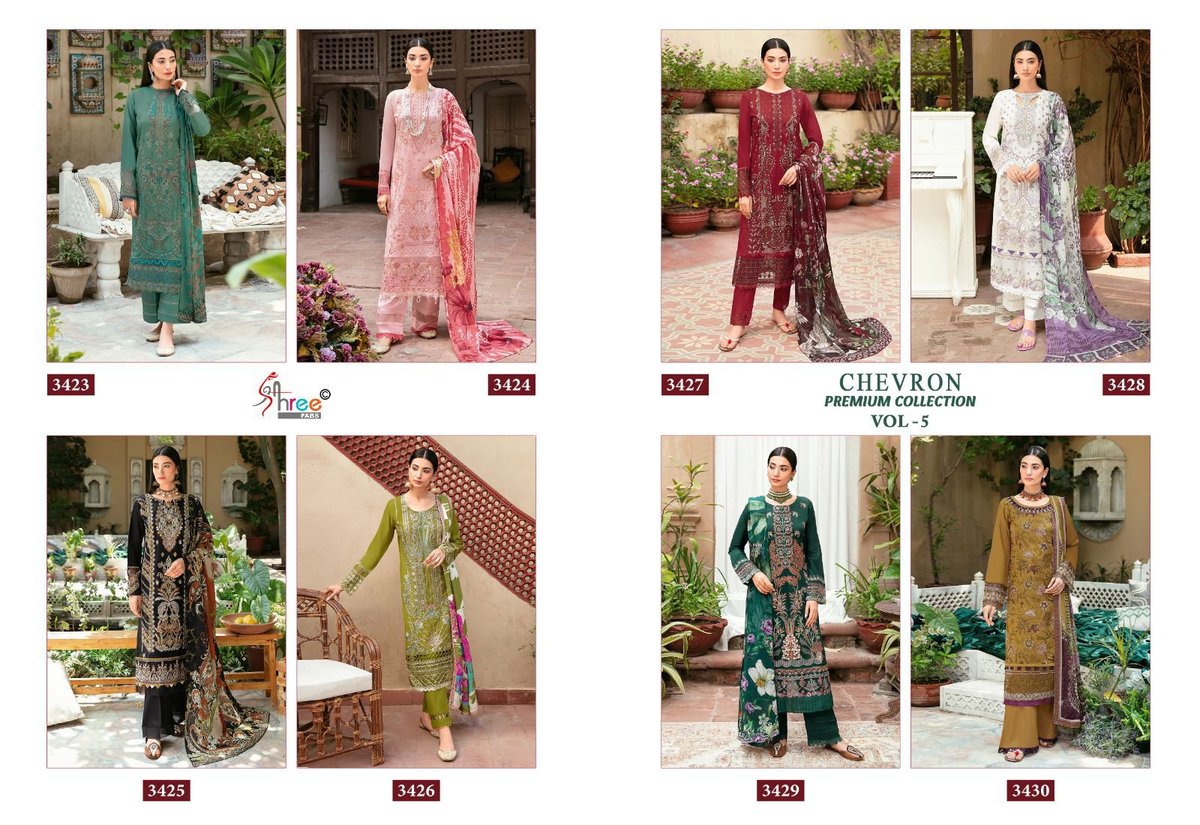 SHREE FAB CHEVRON PREMIUM COLLECTION VOL-05 3423 TO 3430 9