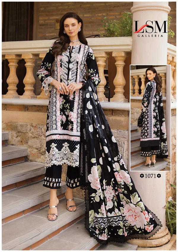LSM GALLERIA PARIAN DREAM HEAVY LUXURY LAWN COLLECTION VOL-8 1071 TO 1076