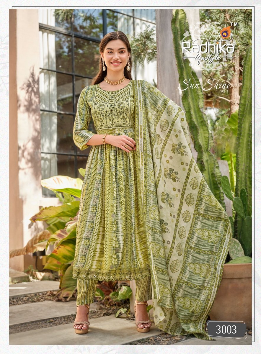 RADHIKA LIFESTYLE SUN SHINE VOL-3 3001 TO 3008 3