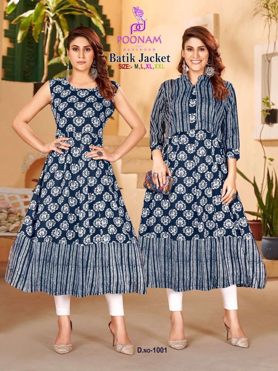Poonam Designer Batik Jacket 1001-1006 Series 1