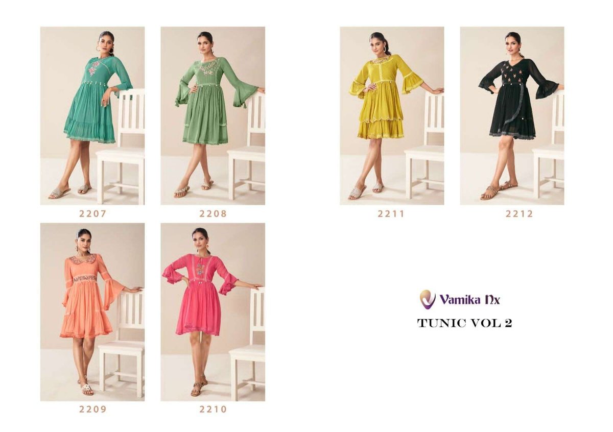 Vamika Nx Tunic Vol-2 2207-2212 Series 7