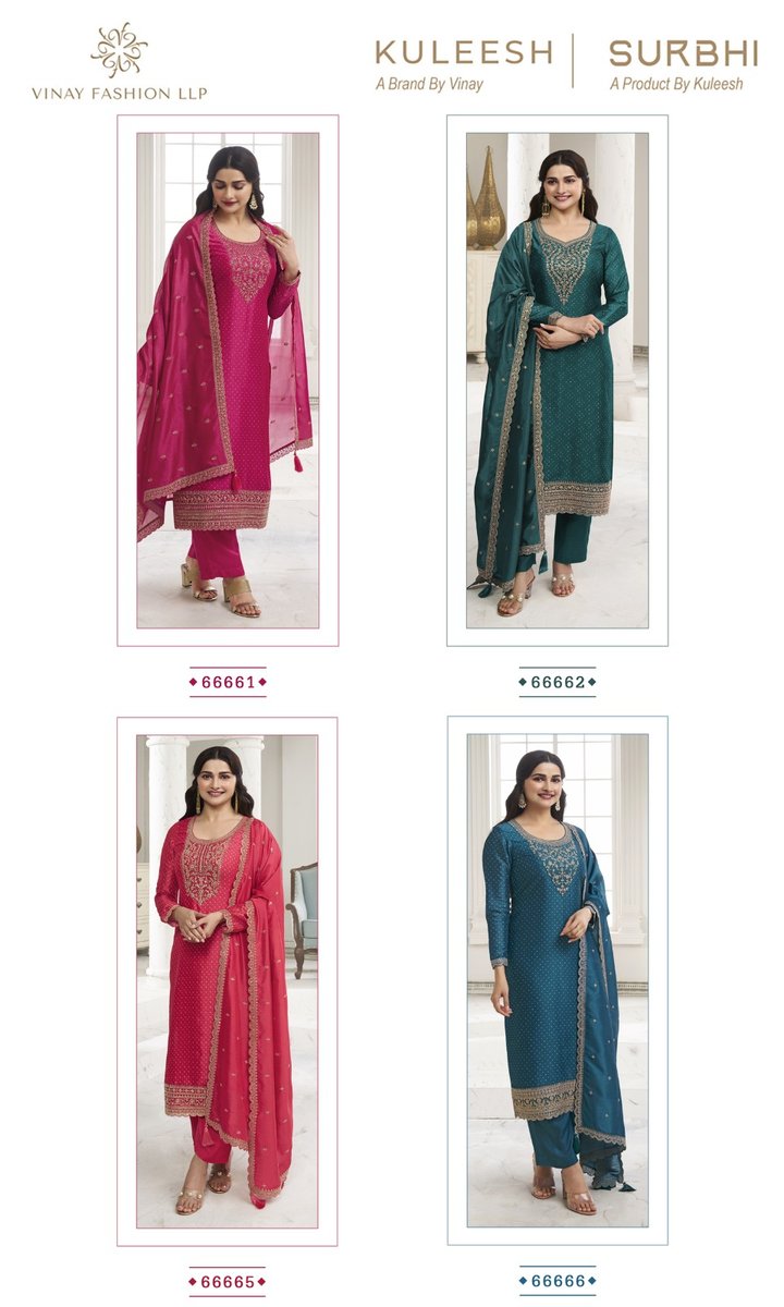 VINAY FASHION KULEESH SURBHI 66661 TO 66664 5