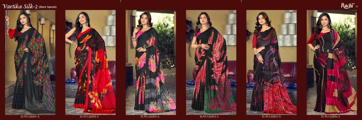 RUCHI VARTIKA SILK BLACK SPECIAL 22201-A TO 22206-A 7