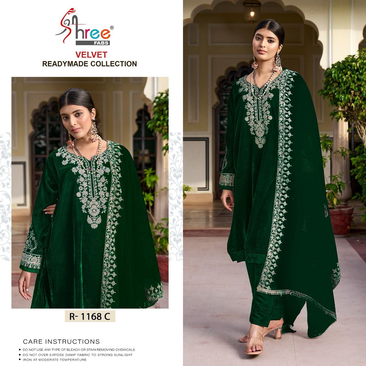 Shree Fab Ready Made Velvet Collection R-1168 Colors 3