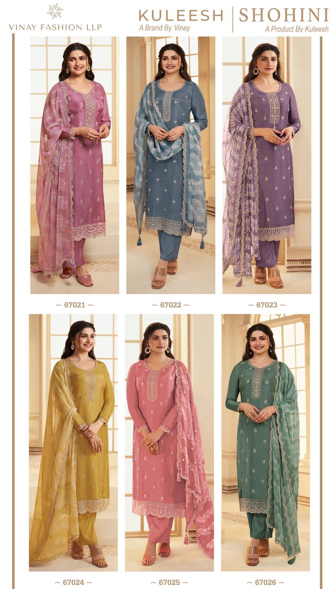 VINAY FASHION KULEESH SHOHINI 67021 TO 67026 7