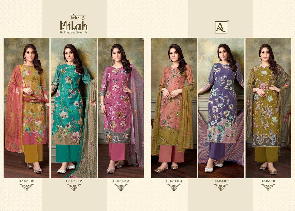 ALOK SUIT MILAH H-1451-001 TO H-1451-006 7