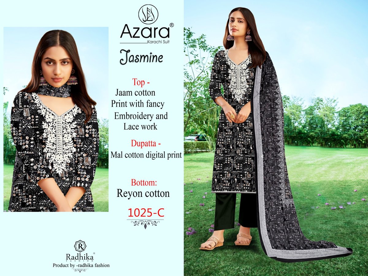 RADHIKA FASHION AZARA JASMINE 1025-A TO 1025-D 3