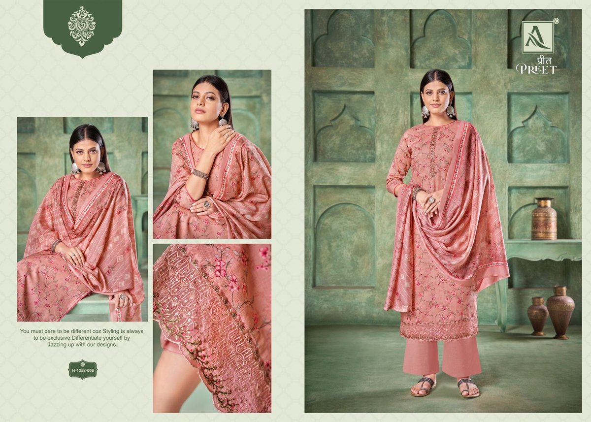 ALOK SUIT PREET H-1358-001 TO H-1358-008 6