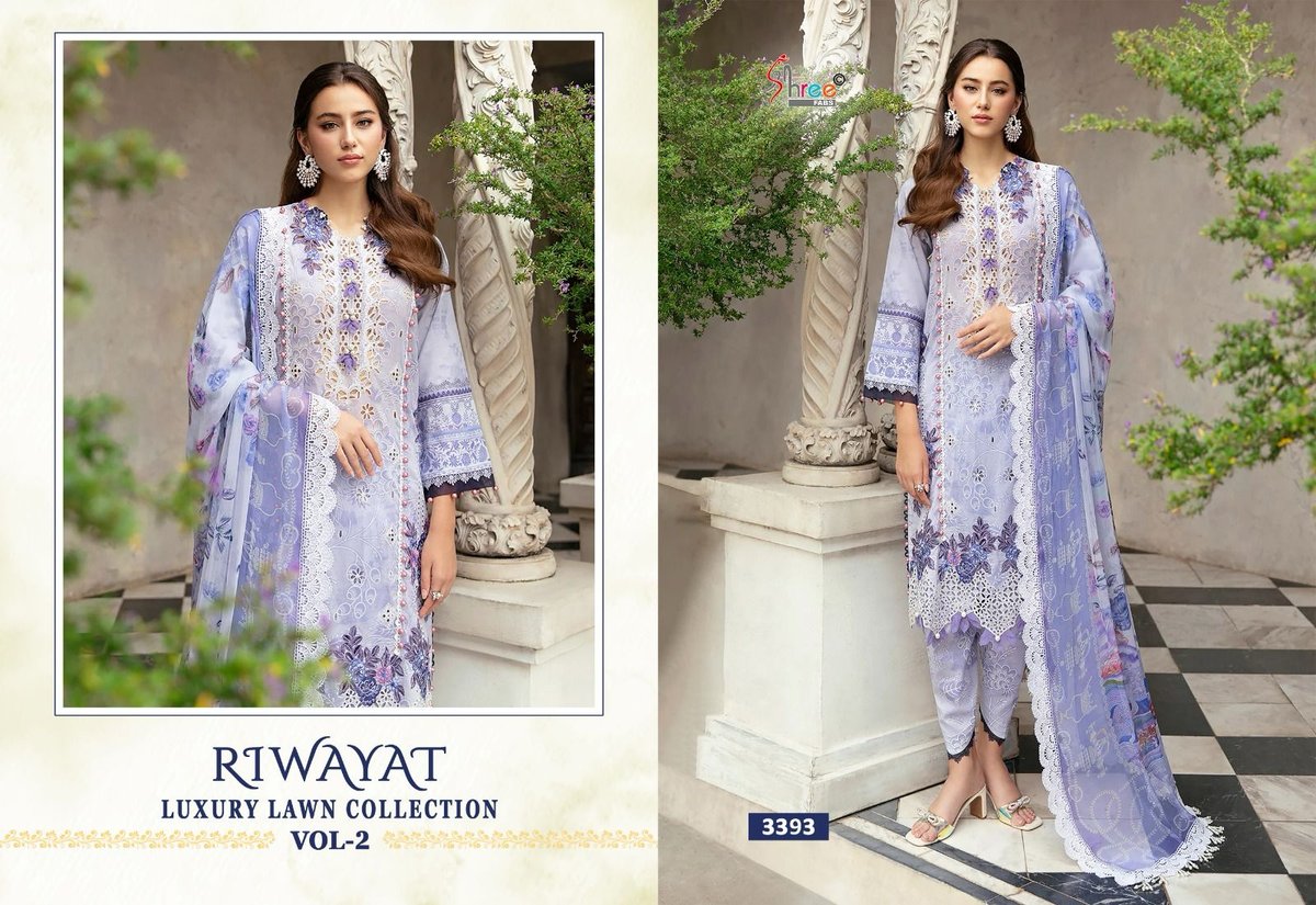 SHREE FAB RIWAYAT LUXURY LAWN COLLECTION VOL-02 3390 TO 3396 4