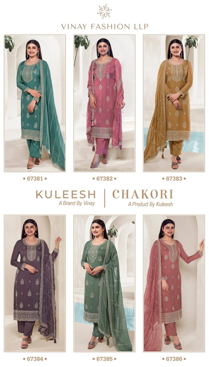 VINAY FASHION KULEESH CHAKORI 67381 TO 67386 7