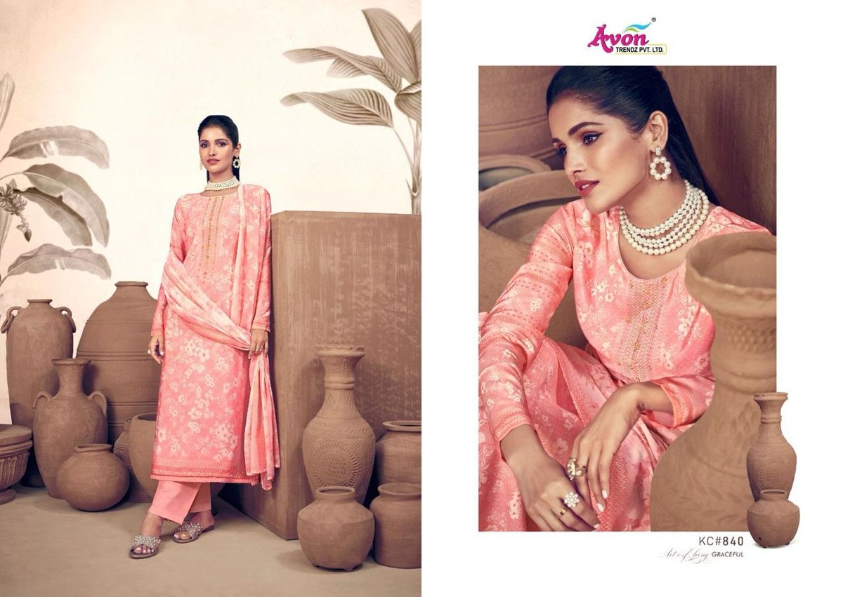 AVON TRENDZ KABUL CRAPE VOL-2 KC-839 TO KC-844 2