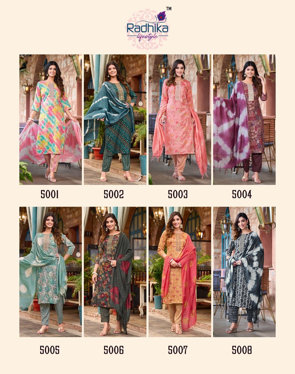 Radhika Lifestyle Seerat Vol-5 5001-5008 Series 9