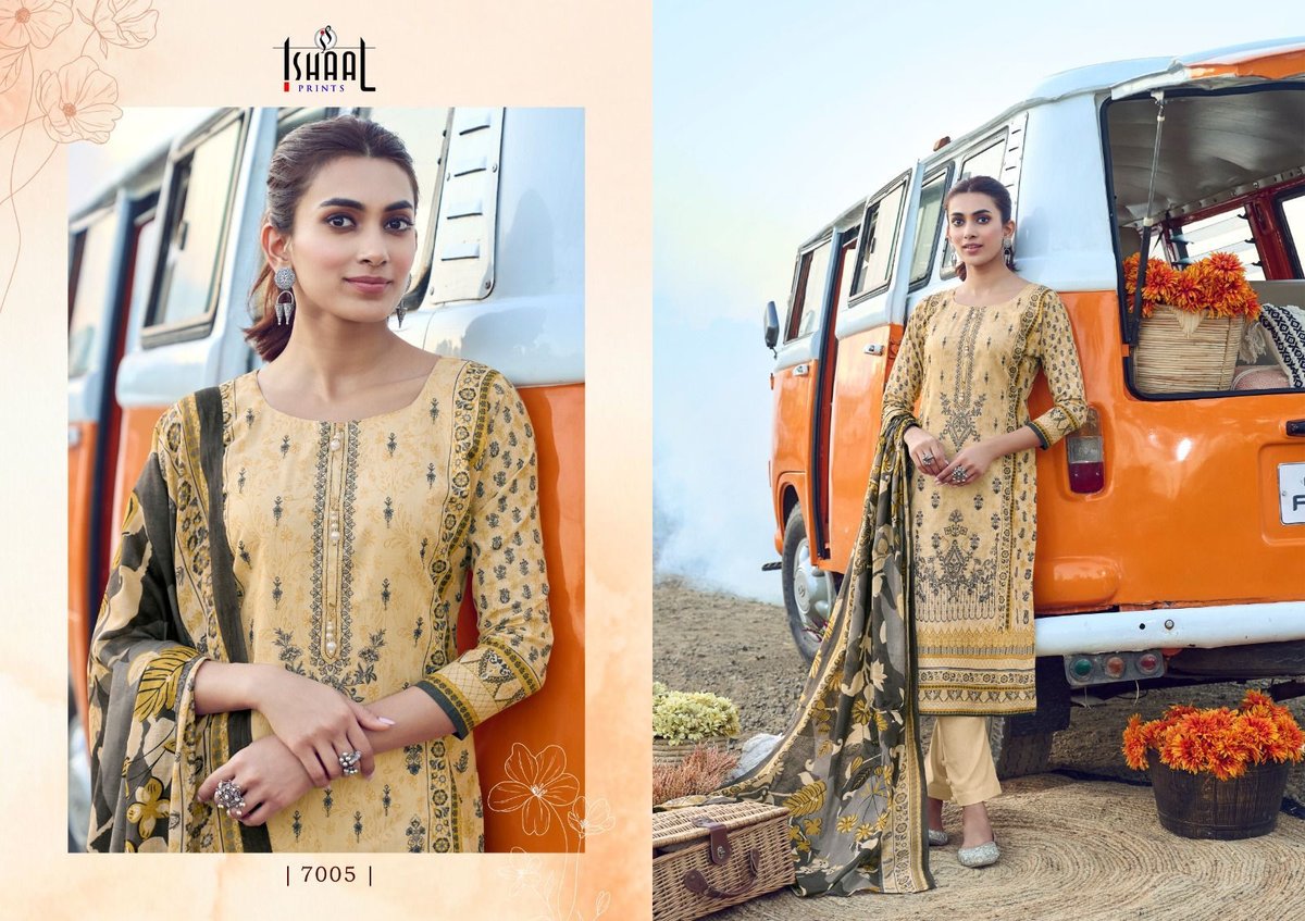ISHAAL PRINTS EMBROIDERED VOL-7 7001 TO 7010 5