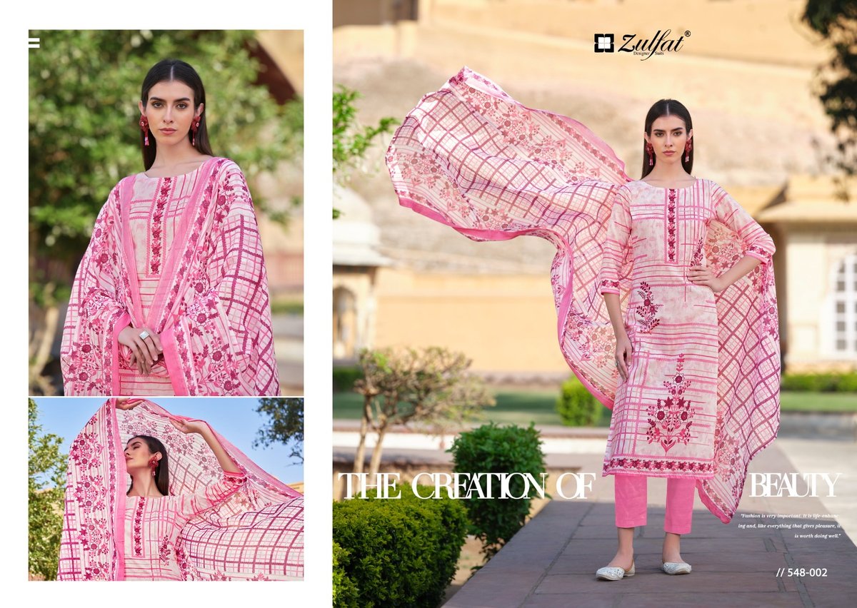ZULFAT DESIGNER FARHANA VOL-6 548-001 TO 548-008 2